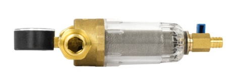 Komplet filtr mechaniczny z płukaniem wstecznym z manometrem PN16 DN25 (1/4")