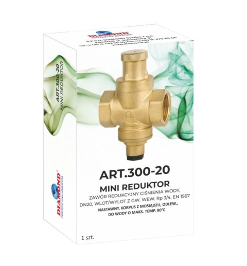 Mini-reduktor - zawór redukcyjny ciśnienia wody GW wewn. 1/2"