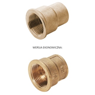 Mufa mosiężna redukcyjna GW/GW 1/2" x 3/4"
