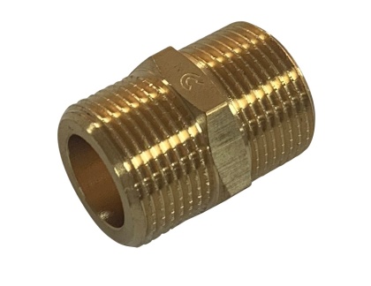 Nypel mosiężny GZ 1" płaska uszczelka