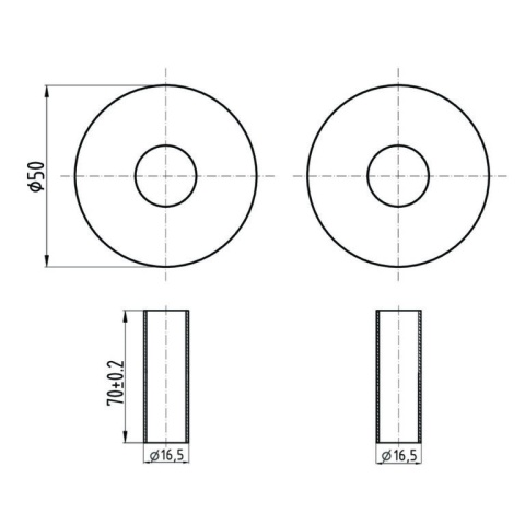 ZESTAW MASKUJĄCY, 2 ROZETY POJEDYŃCZE Z TULEJAMI BIAŁY