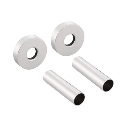 ZESTAW MASKUJĄCY, 2 ROZETY POJEDYŃCZE Z TULEJAMI CHROM