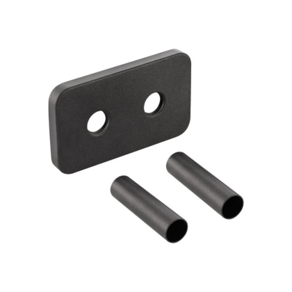 ZESTAW MASKUJĄCY, ROZETA PODWÓJNA Z TULEJAMI ANTRACYT