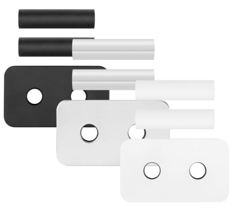 ZESTAW MASKUJĄCY, ROZETA PODWÓJNA Z TULEJAMI ANTRACYT