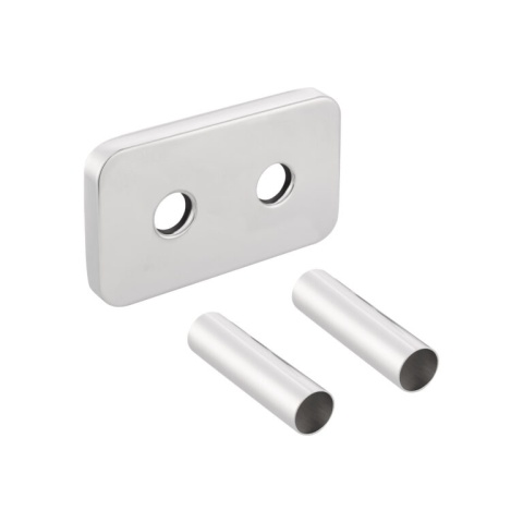 ZESTAW MASKUJĄCY, ROZETA PODWÓJNA Z TULEJAMI CHROM