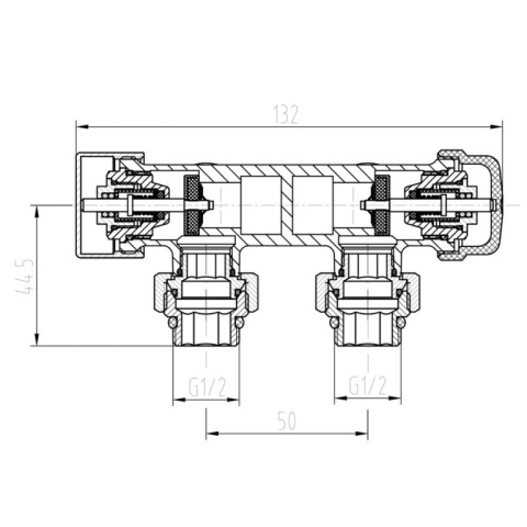 ZESTAW TERMOSTATYCZNY DO GRZEJNIKA, ZESPOLONY KĄTOWY ANTRACYT R 1/2", 16 PEX / 15 Cu