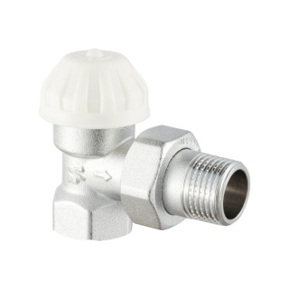 Zawór grzejnikowy termostatyczny kątowy z nast. wstępną 1/2" M30x1,5