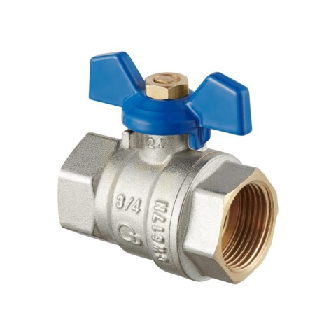 Zawór kulowy "Hiszpan" mosiężny DN15 1/2" GW/GW PN30 motylek