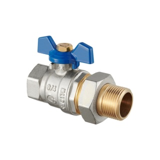 Zawór kulowy "Hiszpan" mosiężny DN15 1/2" GW/GW PN30 ze śrubunkiem