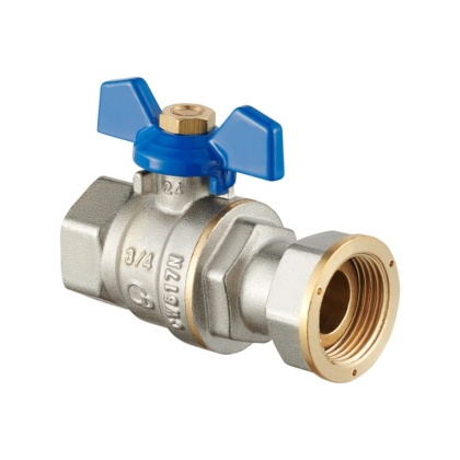 Zawór kulowy "Hiszpan" mosiężny DN25 1" GW/GW PN10 ze śrubunkiem