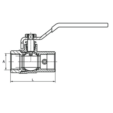 Zawór kulowy z odpowietrznikiem mosiężny DN15 1/2" GW/GW PN16