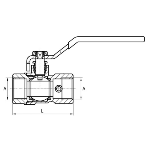 Zawór kulowy z odpowietrznikiem mosiężny DN25 1" GW/GW PN30