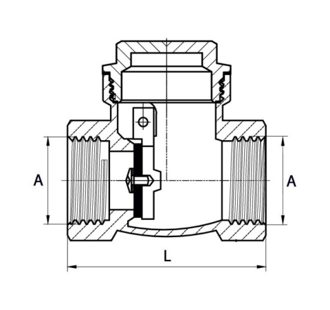 Zawór zwrotny klapowy 1 1/2"