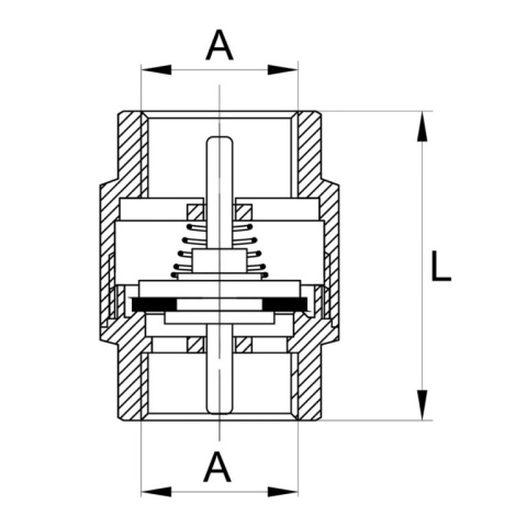 Zawór zwrotny z trzpieniem z tworzywa 1 1/4"