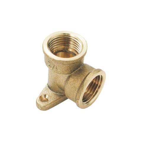 Kolano mosiężne z łapkami GW/GW 1/2" x 1/2"