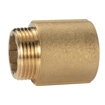Przedłużka mosiężna wzmocniona 1/2"GZ x 1/2"GW x 100