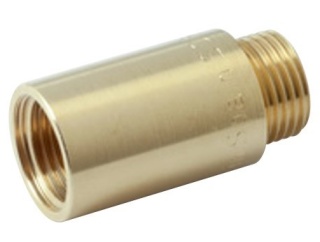 Przedłużka mosiężna wzmocniona 1/2"GZ x 1/2"GW x 25