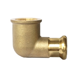Kolano mosiężne zacisk M GW 22mm x 3/4"