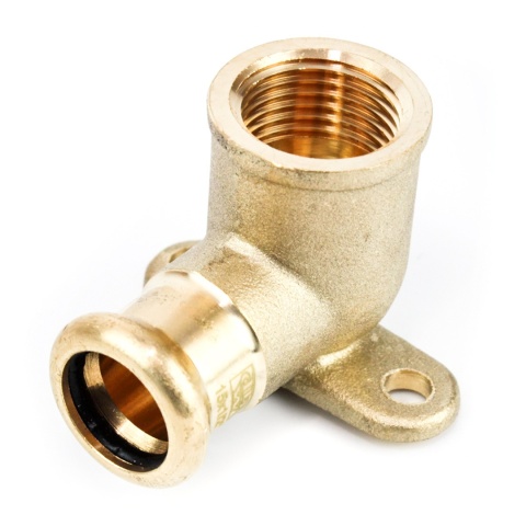 Kolano z łapami mosiężne zacisk M GW 22mm x 3/4"