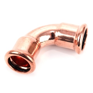 Łuk miedziany 90° zacisk M zacisk M 18mm
