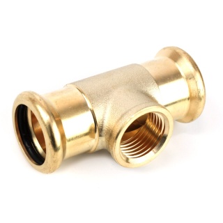 Trójnik mosiężny zacisk M GW 35mm x 1/2"