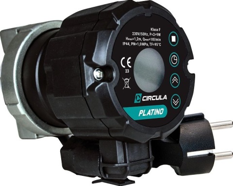 CIRCULA-PLATINO-POMPA ELEKTRONICZNA CWU DN15 Z PROGRAMATOREM, WTYCZKĄ I PRZEWODEM