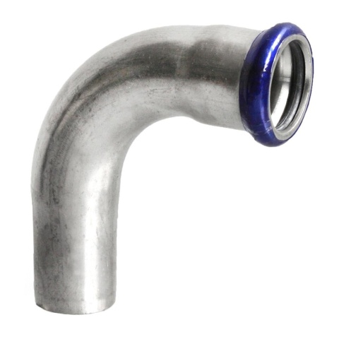 Kolano jednokielichowe 90st. zapras. "M" 76,1×76,1 INOX