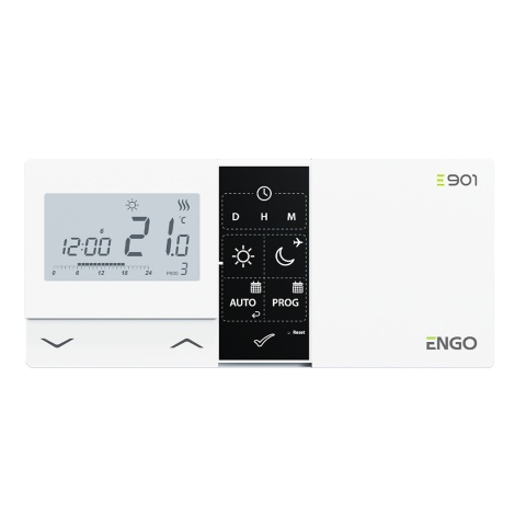 Regulator temperatury programowany, tygodniowy, bezprzewodowy, bateryjny, biały KELLER Controls