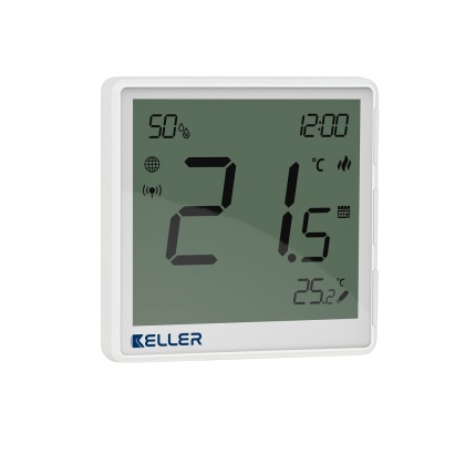 Regulator temperatury podtynkowy KELLER Controls z funkcją obsługi przez Internet, 230 V, biały
