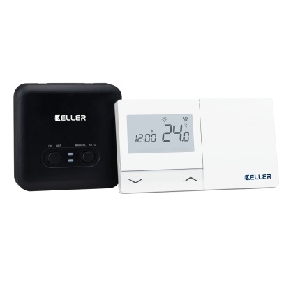 Regulator temperatury internetowy WiFi, bezprzewodowy, bateryjny, biały KELLER Controls