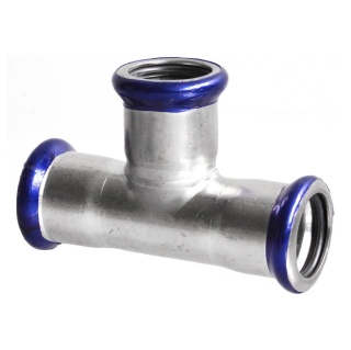 Trójnik równoprzelotowy zapras. "M"88,9×88,9×88,9 INOX
