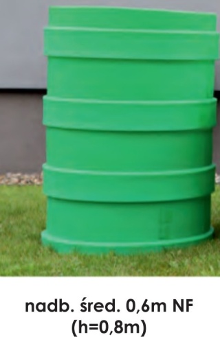 Nadbudowa włazu rewizyjnego H100 HDPE R średnica 600mm do osadników szamb i zbiorników