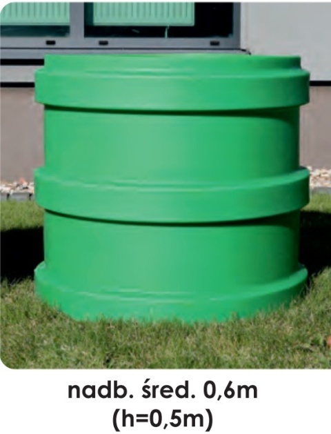 Nadbudowa włazu rewizyjnego H50 HDPE R do zbiorników dwupłaszczowych
