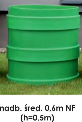 Nadbudowa włazu rewizyjnego H50 HDPE R średnica 600mm do osadników szamb i zbiorników