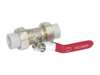 Zawór kulowy metalowy PP-R VESBO fi 32 mm (mosiężna kulka)