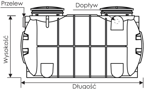 Zbiornik na deszczówkę 2,5 m³ podziemny jednopłaszczowy z filtrem